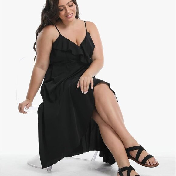 Wide Width Flat Sandals Women Open Toe Dressy Comfortable Work Footwear - Picture 6 of 6